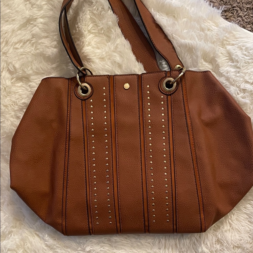 Steve Madden Tan Studded Shoulder Bag